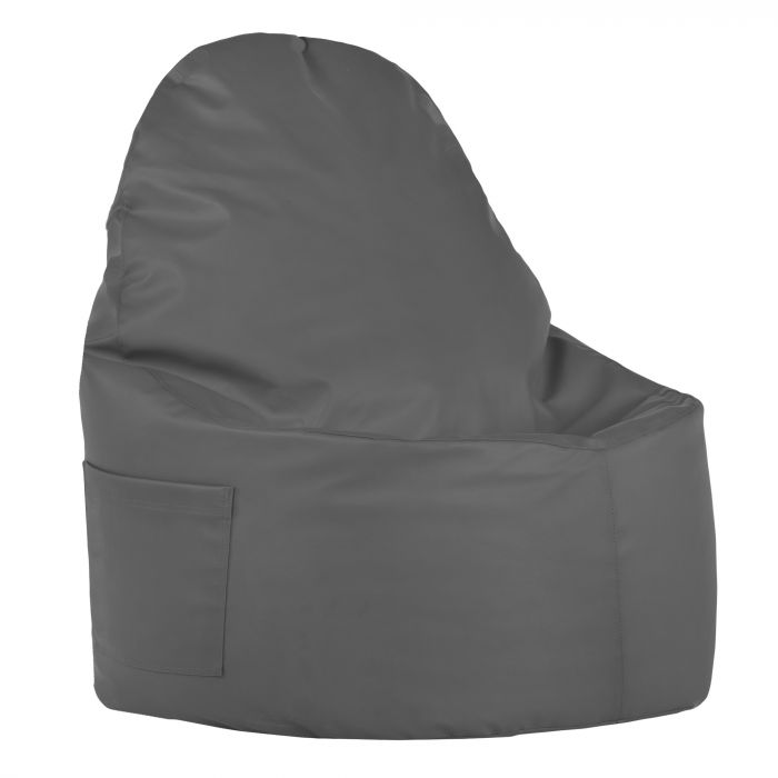 Gris Pouf Poire Fauteuil Porto simili-cuir