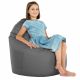 Gris Pouf Poire Fauteuil Porto simili-cuir