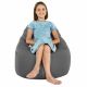 Sitzsack Sessel Porto Kunstleder Grau