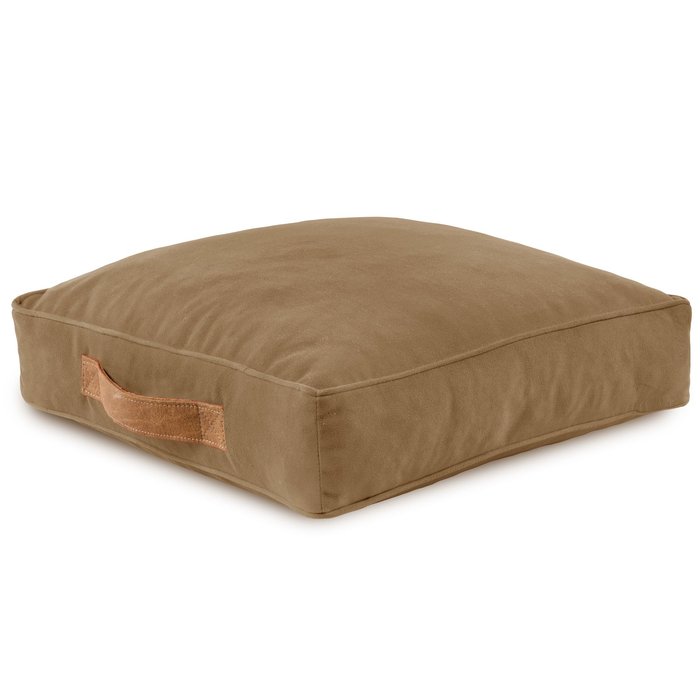 Beige Coussin Carré velours