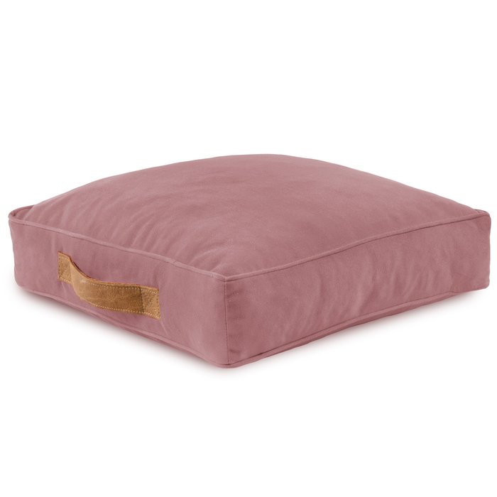 Rose poudré Coussin Carré velours