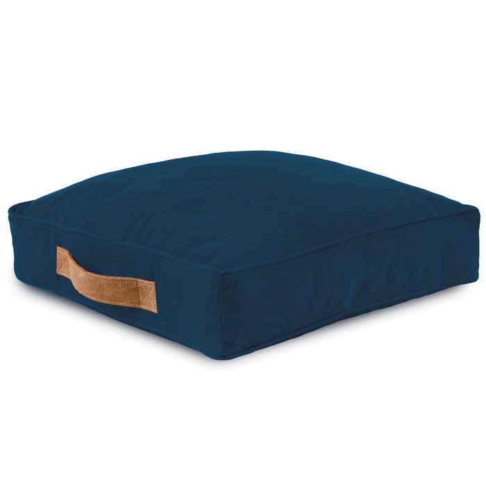 Bleu marine Coussin Carré velours