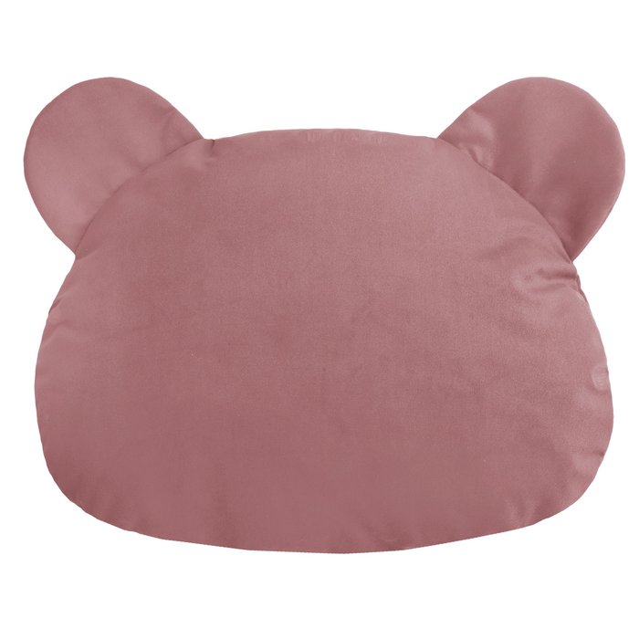 Rose poudré Coussin Nounours velours