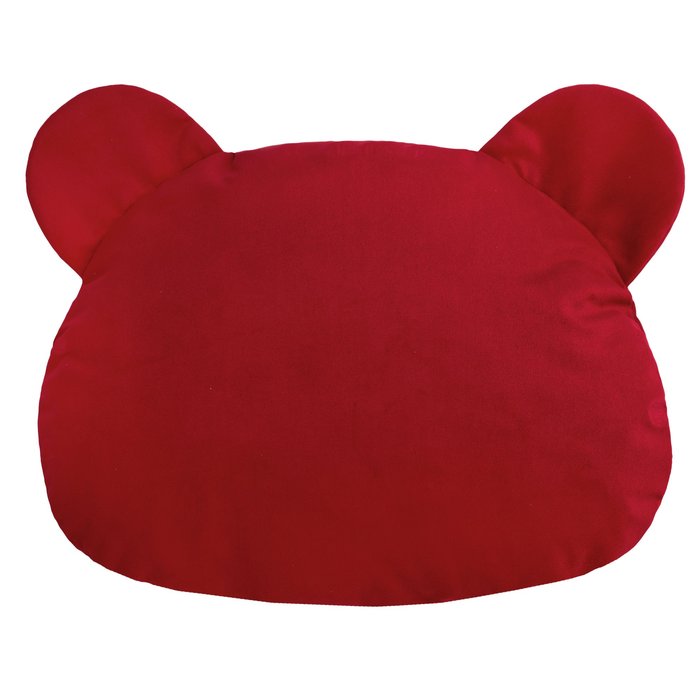 Rouge Coussin Nounours velours