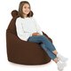 Marron Pouf Poire Fauteuil Teddy velours