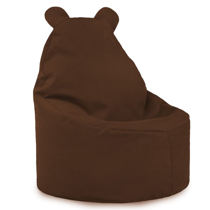 Marron Pouf Poire Fauteuil Teddy velours