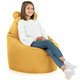 Jaune moutarde Pouf Poire Fauteuil Teddy velours