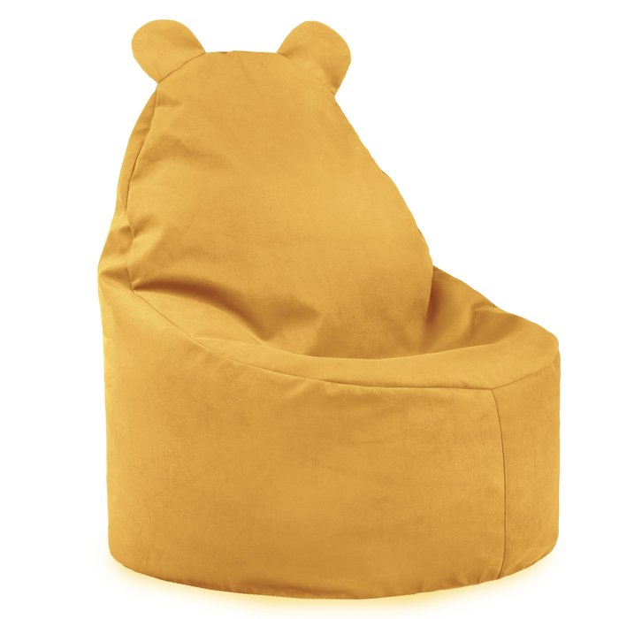 Jaune moutarde Pouf Poire Fauteuil Teddy velours