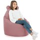 Rose poudré Pouf Poire Fauteuil Teddy velours