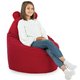 Rouge Pouf Poire Fauteuil Teddy velours