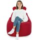 Rouge Pouf Poire Fauteuil Teddy velours