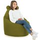 Vert Pouf Poire Fauteuil Teddy velours