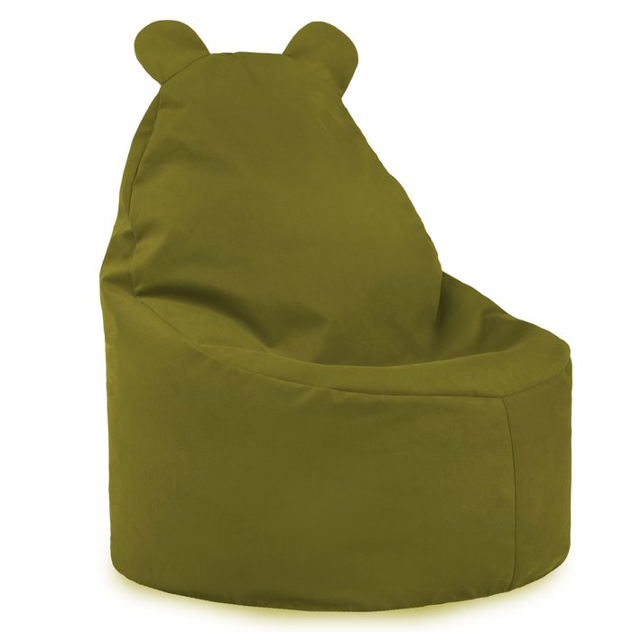 Vert Pouf Poire Fauteuil Teddy velours