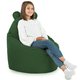 Vert foncé Pouf Poire Fauteuil Teddy velours