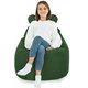 Vert foncé Pouf Poire Fauteuil Teddy velours