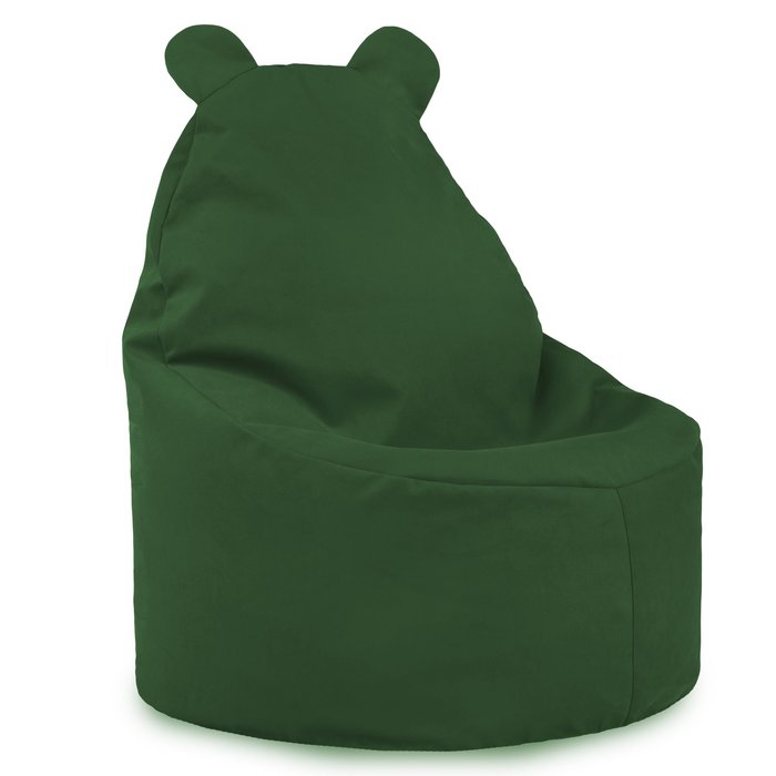 Vert foncé Pouf Poire Fauteuil Teddy velours