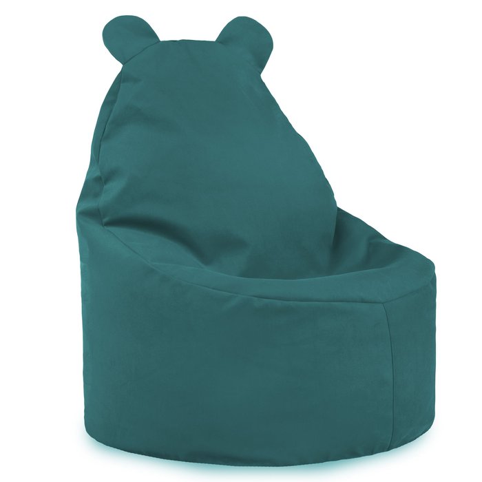 Bleu Pouf Poire Fauteuil Teddy velours