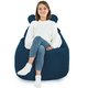 Bleu marine Pouf Poire Fauteuil Teddy velours