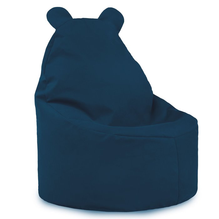 Bleu marine Pouf Poire Fauteuil Teddy velours