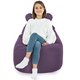 Violet Pouf Poire Fauteuil Teddy velours