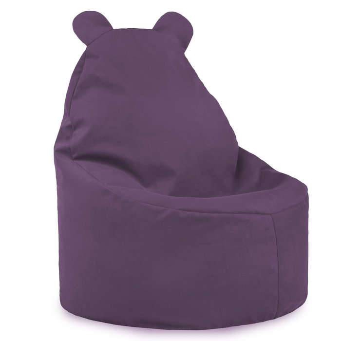 Violet Pouf Poire Fauteuil Teddy velours