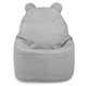 Gris clair Pouf Poire Fauteuil Teddy velours