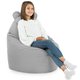 Gris clair Pouf Poire Fauteuil Teddy velours