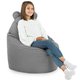 Acier Pouf Poire Fauteuil Teddy velours