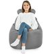 Acier Pouf Poire Fauteuil Teddy velours