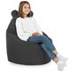 Gris Pouf Poire Fauteuil Teddy velours