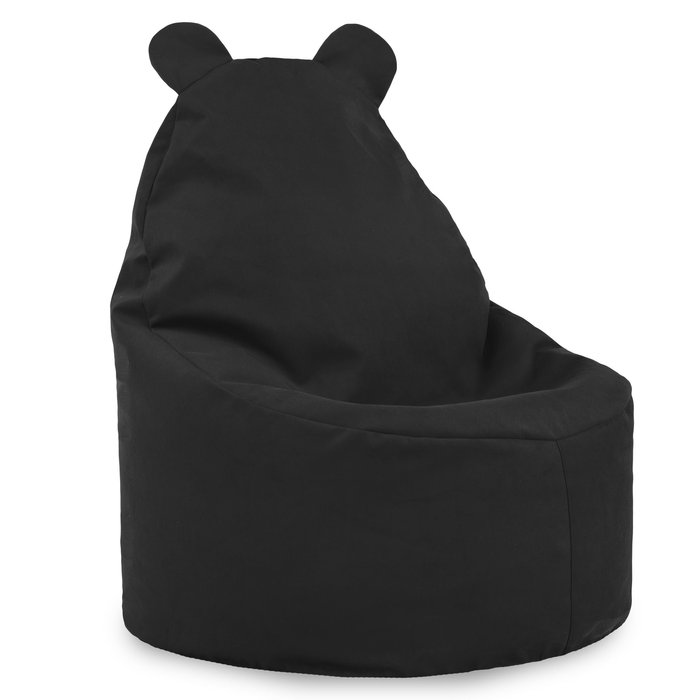 Noir Pouf Poire Fauteuil Teddy velours