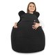 Sitzsack Sessel Teddy Plüsch schwarz