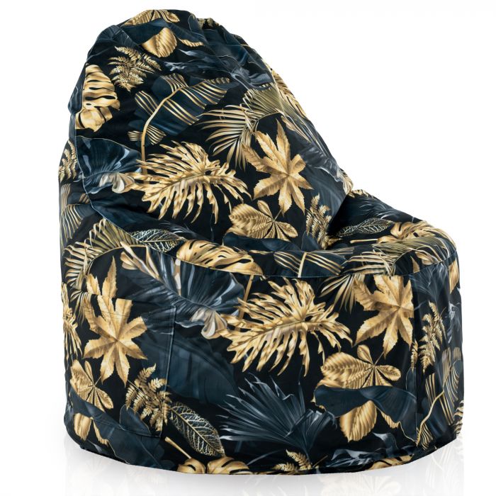 Feuilles d'or Pouf Poire Fauteuil Porto 