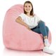 Sitzsack Kunstfell Yeti Rosa