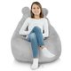 Yeti gris Pouf Poire Fauteuil Teddy 