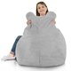 Yeti gris Pouf Poire Fauteuil Teddy 