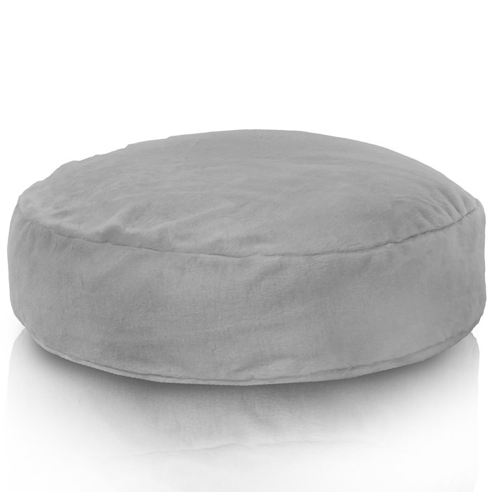 Yeti gris Coussin Rond Monaco Intérieure 