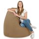 Beige Géant Pouf Poire XXL velours