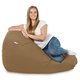 Beige Pouf Poire XL velours