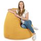 Jaune moutarde Géant Pouf Poire XXL velours