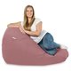 Rose poudré Géant Pouf Poire XXL velours