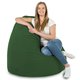 Vert foncé Géant Pouf Poire XXL velours