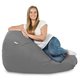 Acier Géant Pouf Poire XXL velours