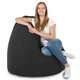 Noir Géant Pouf Poire XXL velours