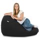 Noir Géant Pouf Poire XXL velours