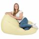 Crème Géant Pouf Poire XXL simili-cuir