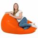 Orange Géant Pouf Poire XXL simili-cuir