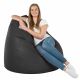 Noir Géant Pouf Poire XXL simili-cuir