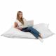 Blanc Pouf Poire Coussin XXL simili-cuir