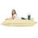Crème Pouf Poire Coussin XXL simili-cuir
